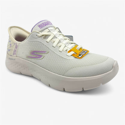 Skechers Go Walk Flex Eva Natural Purple Womens Athletic Sneaker