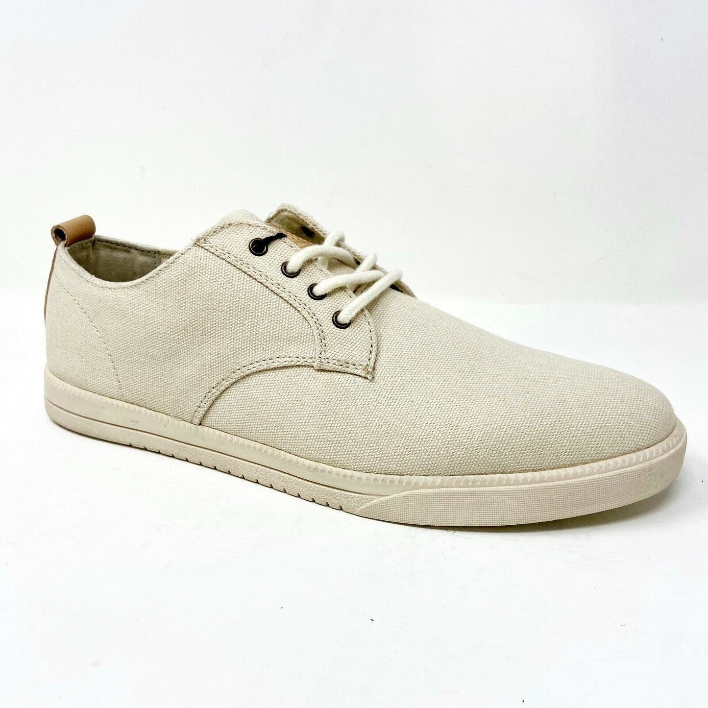 Clae Ellington Textile Natural Canvas Mens Size 7 Premium Sneakers