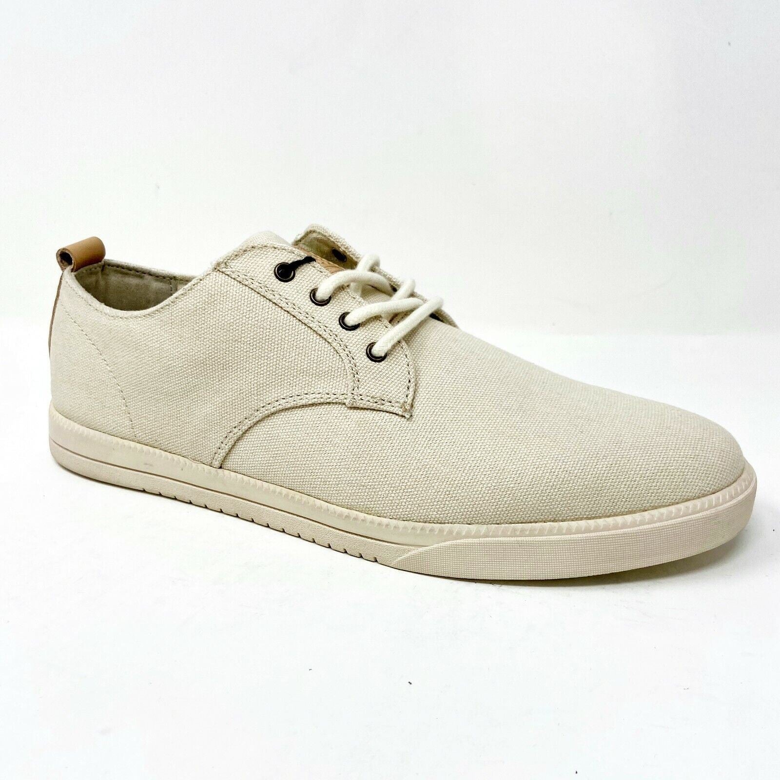 Clae Ellington Textile Natural Canvas Mens Size 7 Premium Sneakers