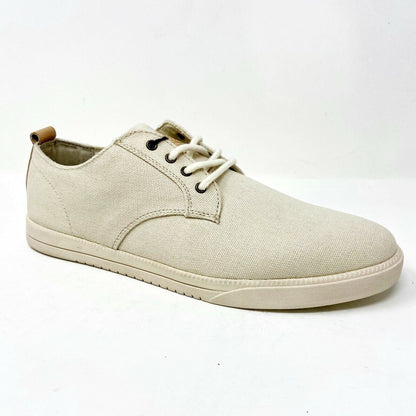 Clae Ellington Textile Natural Canvas Mens Size 7 Premium Sneakers