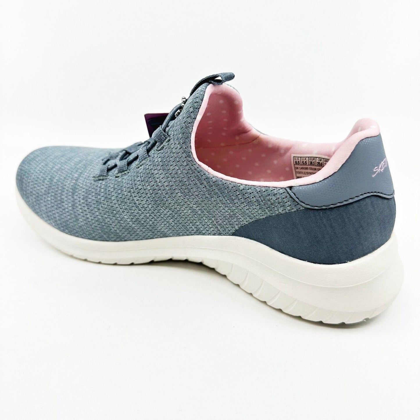 Skechers Ultra Flex 2.0 Delightful Spot Gray Pink Womens Size 8.5 Athletic Shoes
