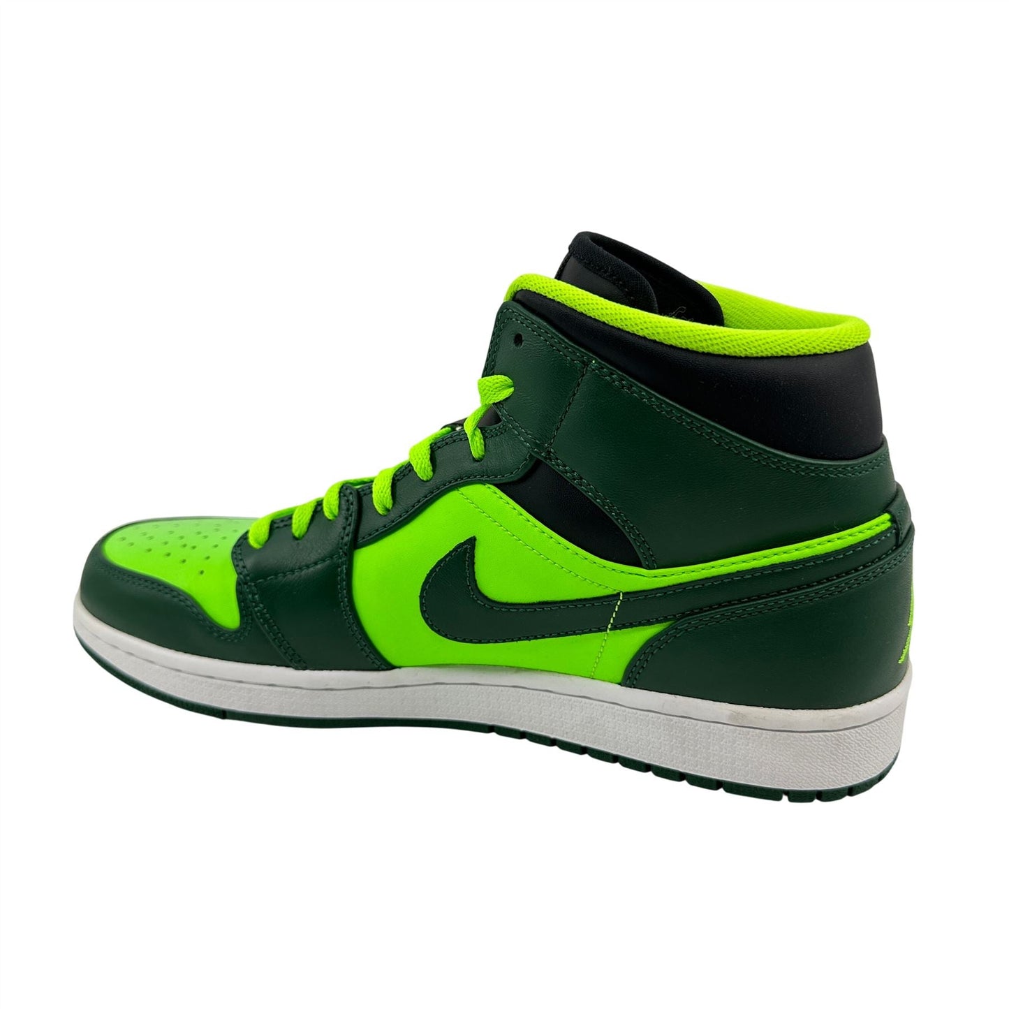 Jordan 1 Mid George Green Black Mens Athletic Hulk Sneaker