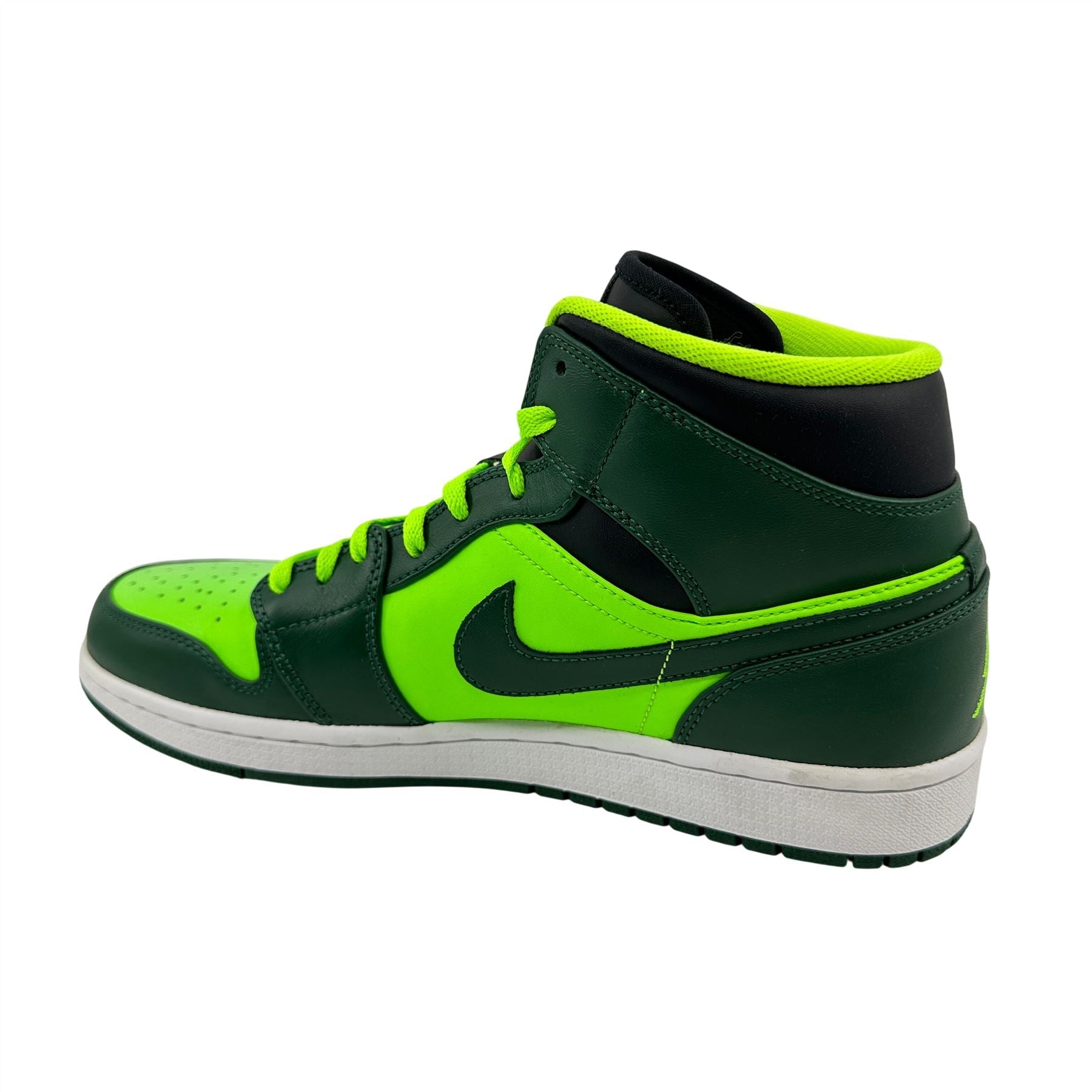 Jordan 1 Mid George Green Black Mens Athletic Hulk Sneaker