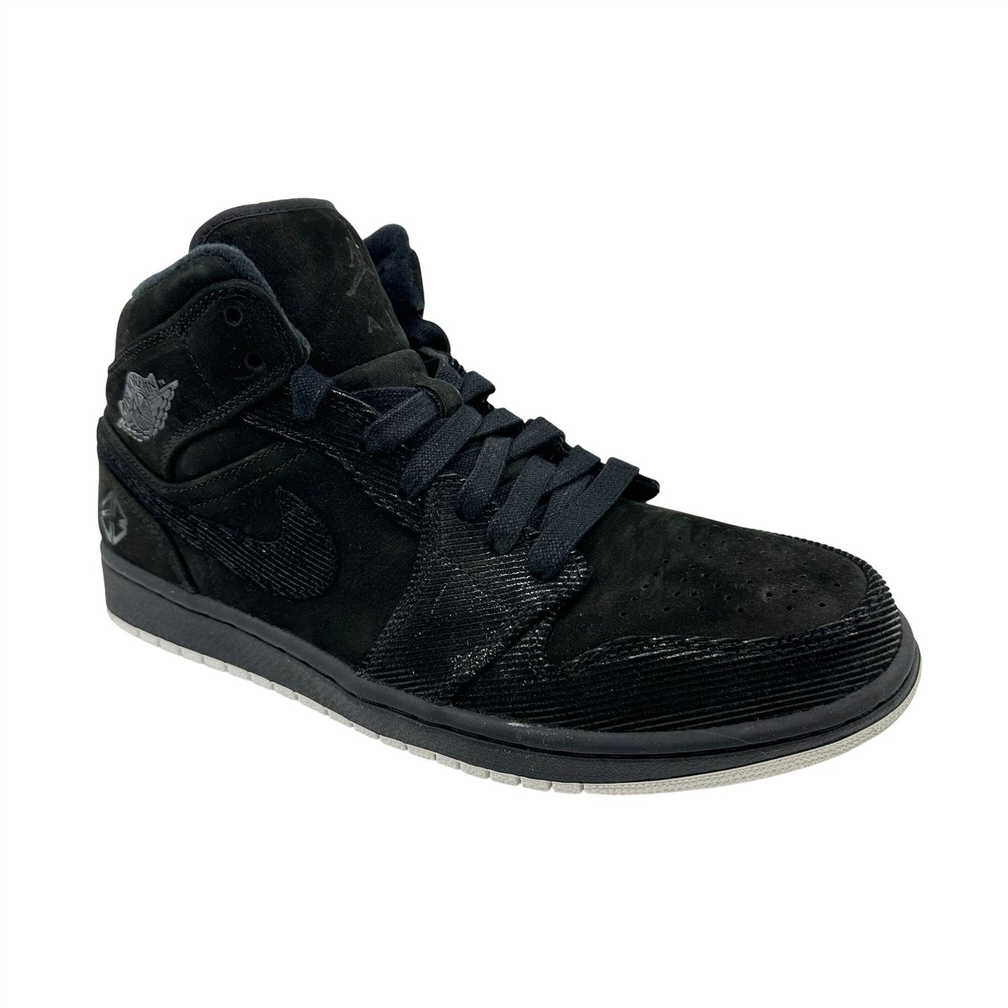 Jordan 1 Mid Black Summit White Mens Athletic Sneaker