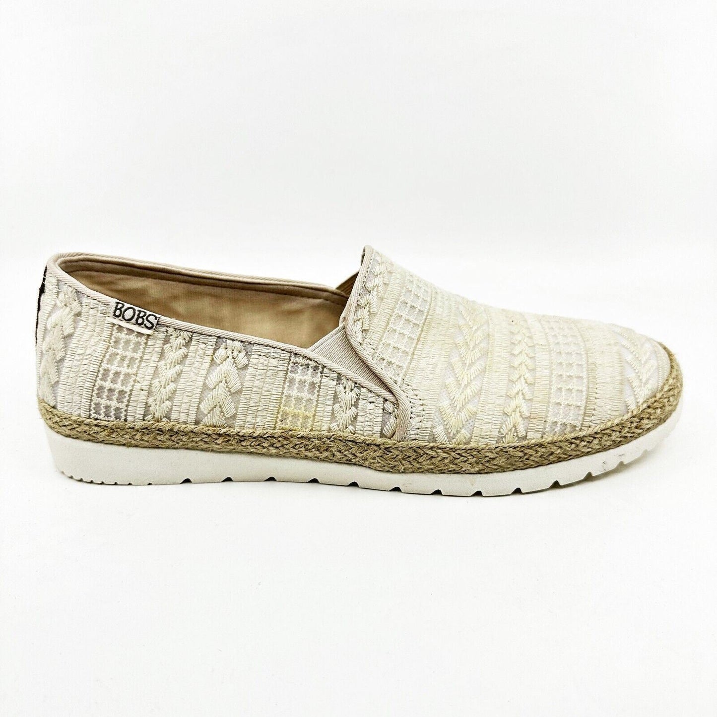 Skechers Flexpadrille 3.0 Chevron Babe Natural Womens Size 9.5 Slip On Shoes