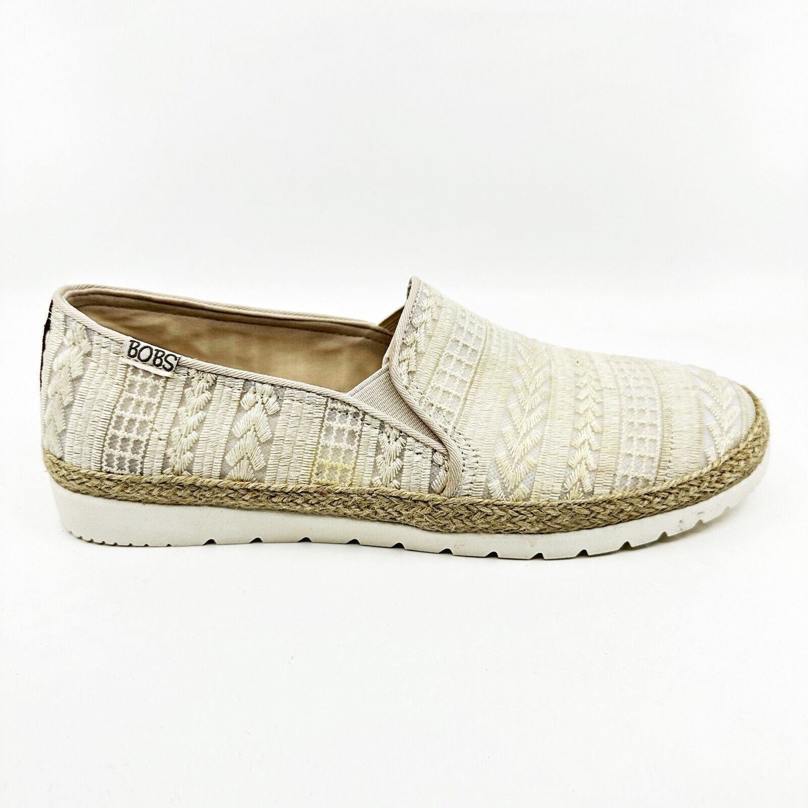 Skechers Flexpadrille 3.0 Chevron Babe Natural Womens Size 9.5 Slip On Shoes