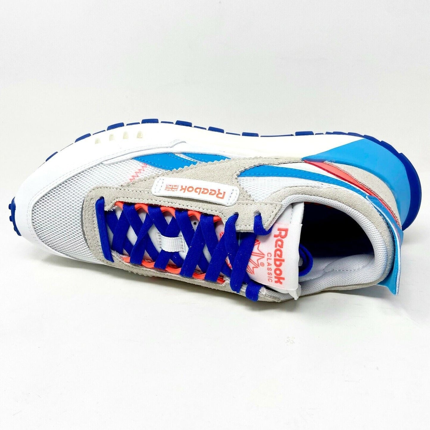 Reebok Classic Leather Legacy White Court Blue Mens Running Sneakers FY7750