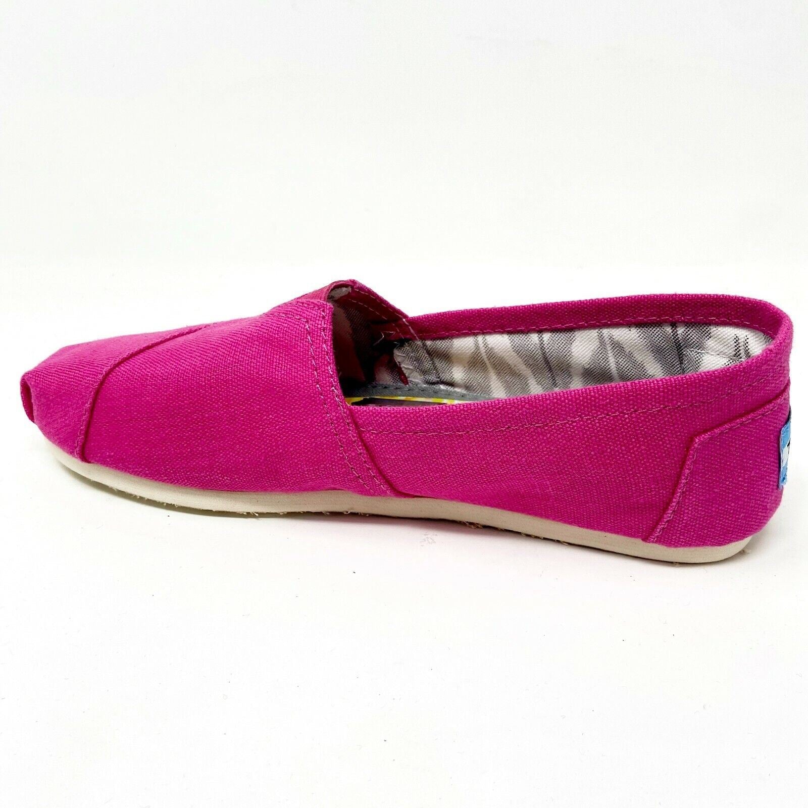 Toms Classics Earthwise Pink Womens Slip On Casual Canvas Flat Shoes