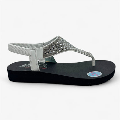 Skechers Meditation Rockstar White Womens Sandal Slingback