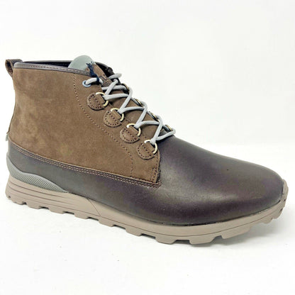 Clae Starks Umber Nubuck Leather Mens Premium Mid Casual Sneakers