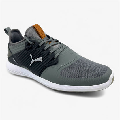 PUMA Ignite Pwradapt Caged Quiet Shade Silver Black Mens Size 8 Golf Shoes