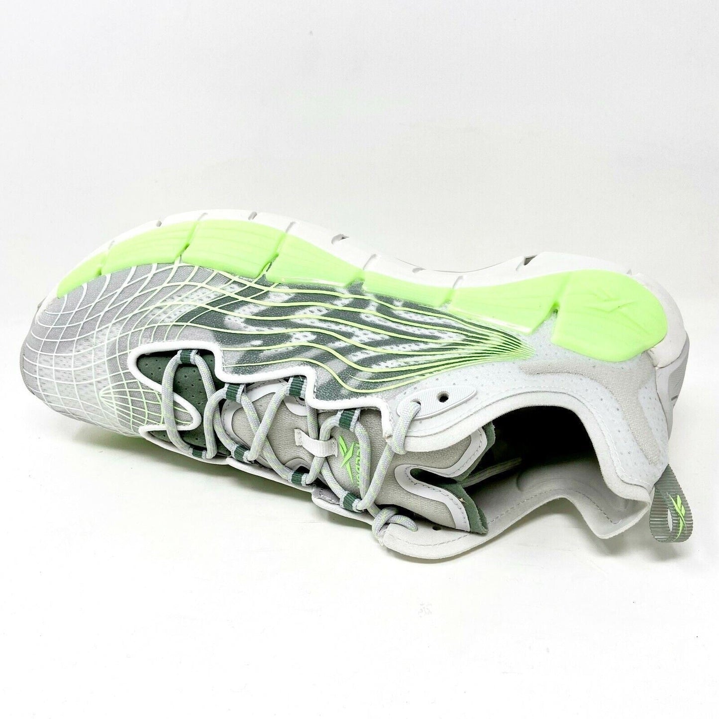 Reebok Zig Kinetica II Pure Grey Neon Mint Mens Running Shoes FY7744