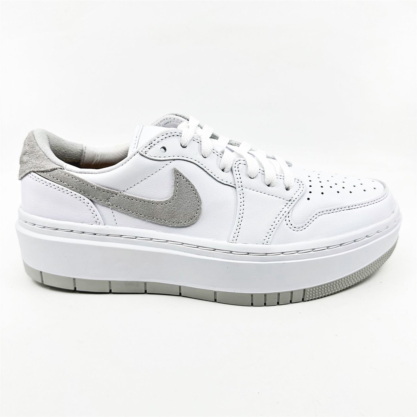 Jordan Air Jordan 1 Elevate Low White Natural Grey White Womens Athletic Sneaker