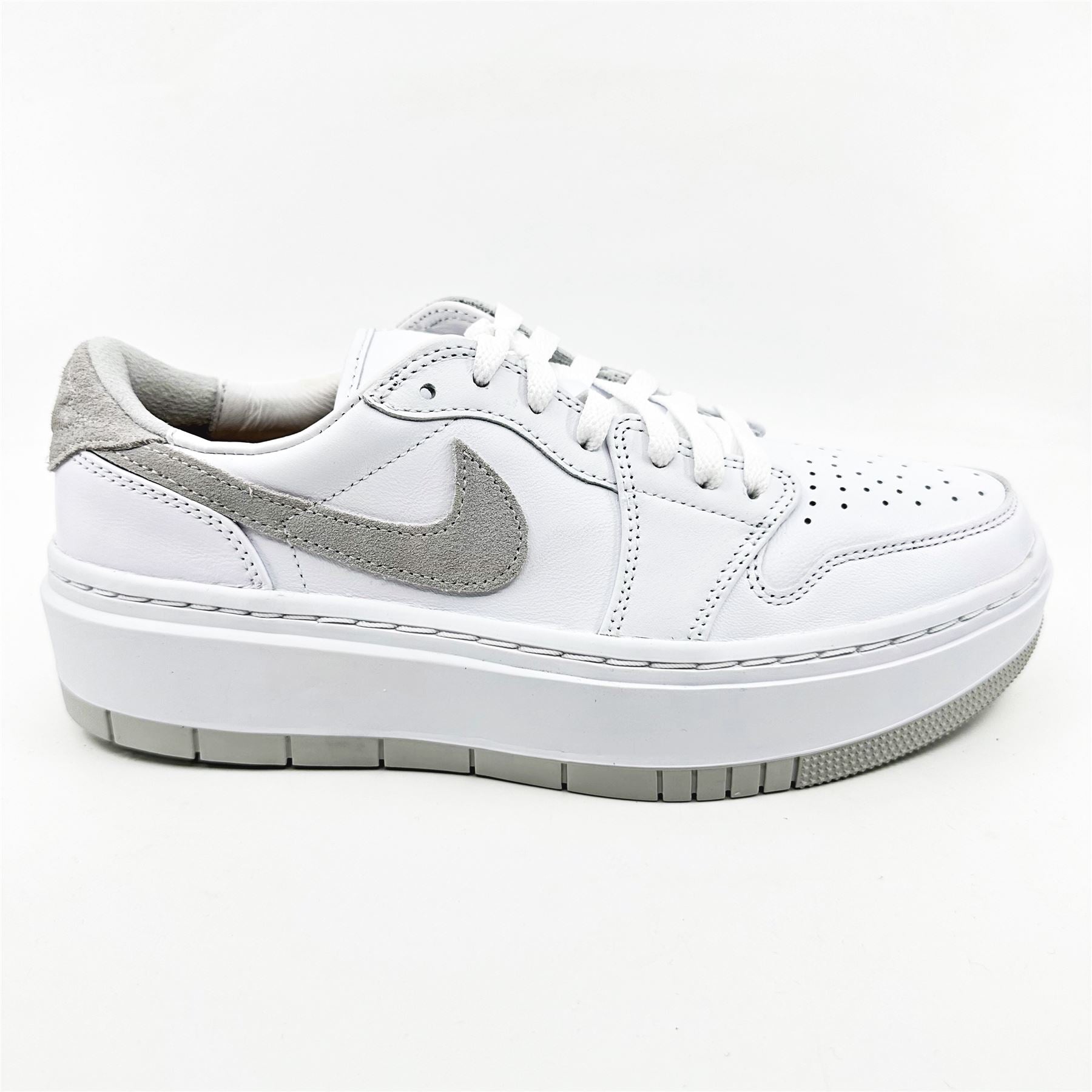 Jordan Air Jordan 1 Elevate Low White Natural Grey White Womens Athletic Sneaker
