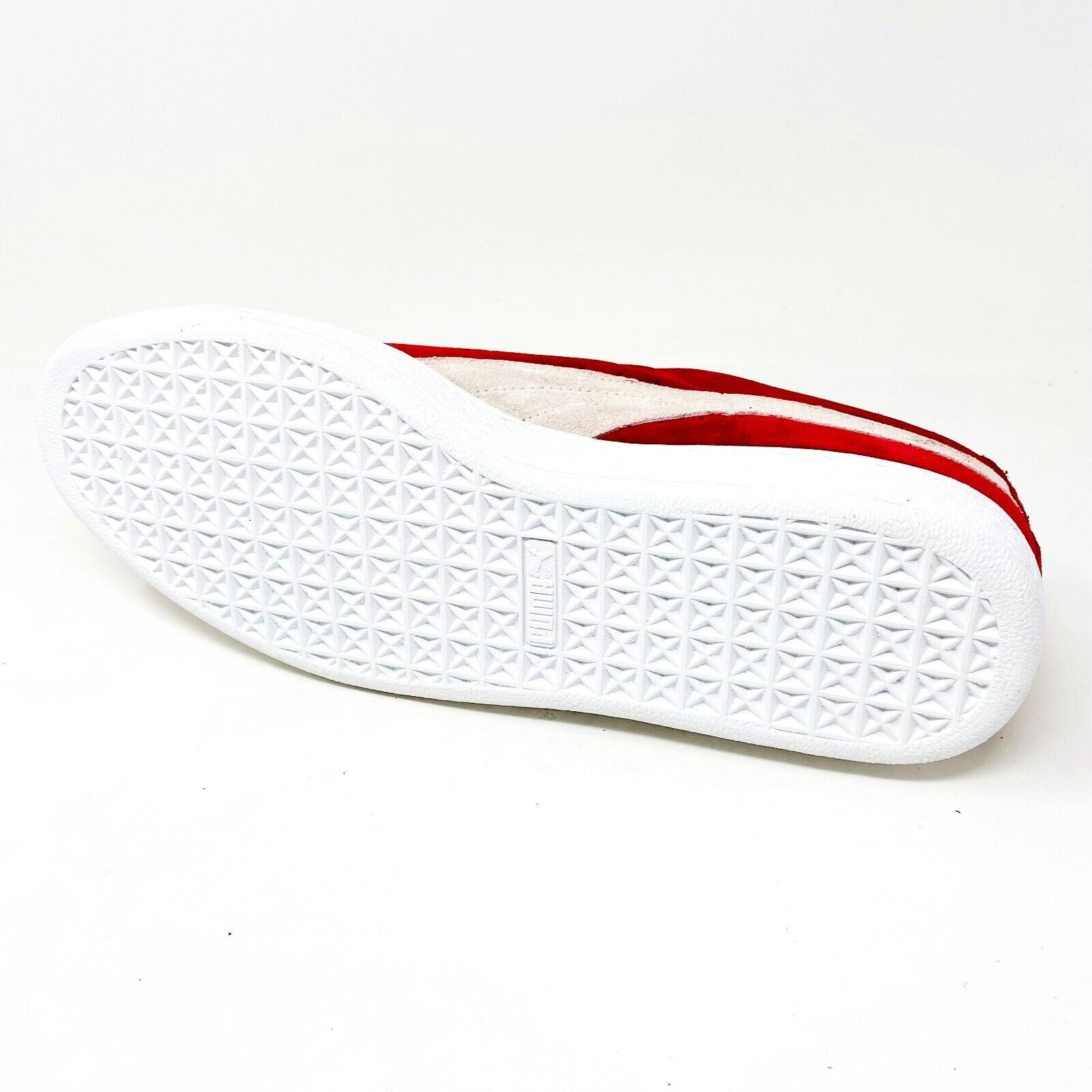 Puma Suede Classic + High Risk Red White Mens Sneakers 352634 65