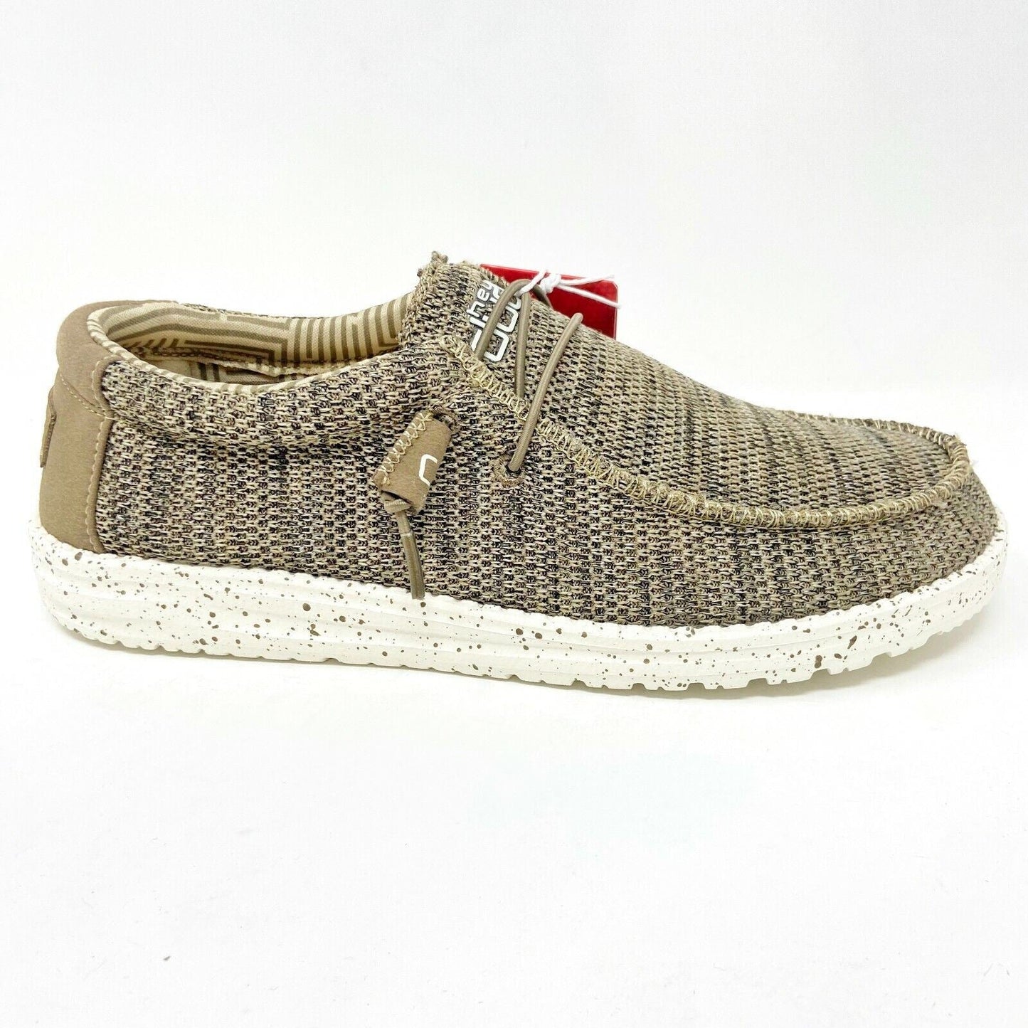 Hey Dude Mens Wally Sox Brown Slip On Comfort Casual Shoes