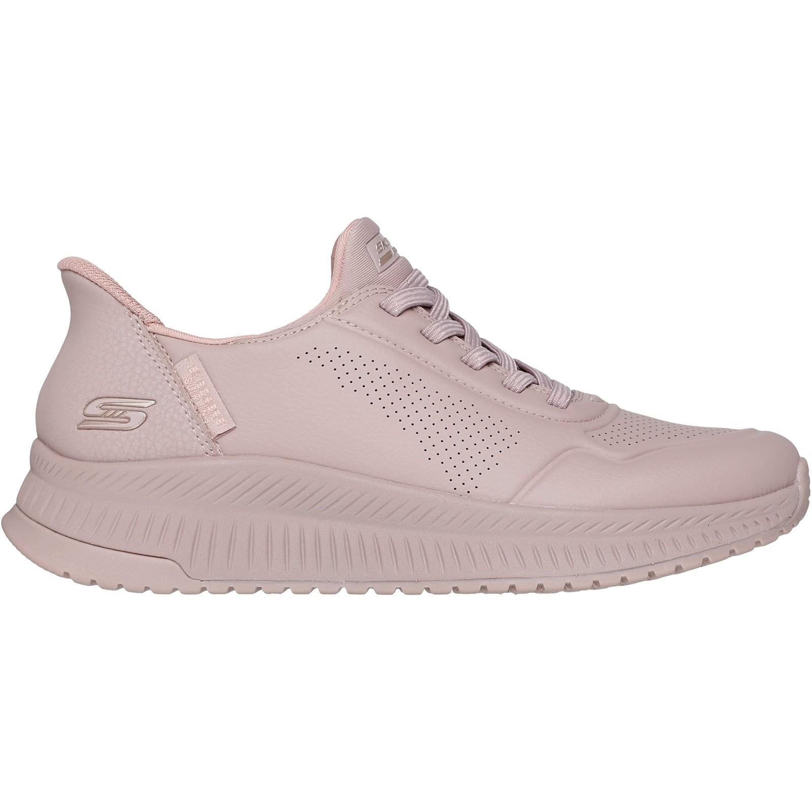 Women's Wide Fit Skechers 117740 Slip-ins Bobs Squad 4 Key Look Trainers