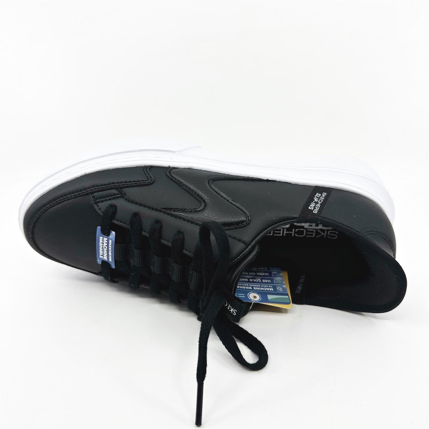 Skechers Cordova Classic New Reign Black White Womens  Slip On Sneakers