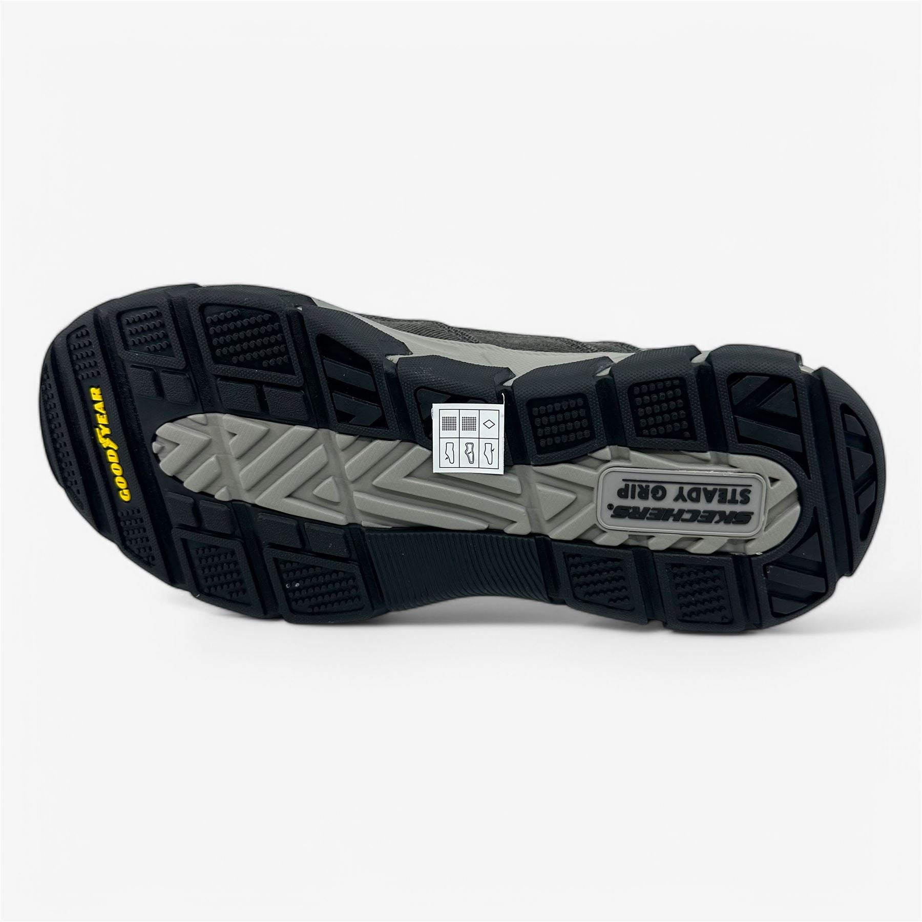 Skechers Respected Holmgren Charcoal Mens Athletic Goodyear Outsole Sneaker