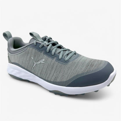 PUMA Fusion Pro Cool Mid Gray Silver Mens Spikeless Golf Shoes