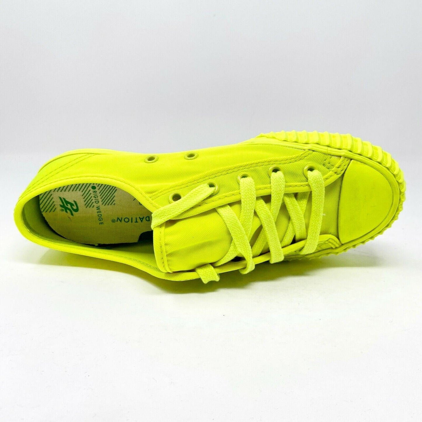 PF Flyer Center Lo Reiss Neon Yellow Womens Retro Casual Sneakers PM13OL1I