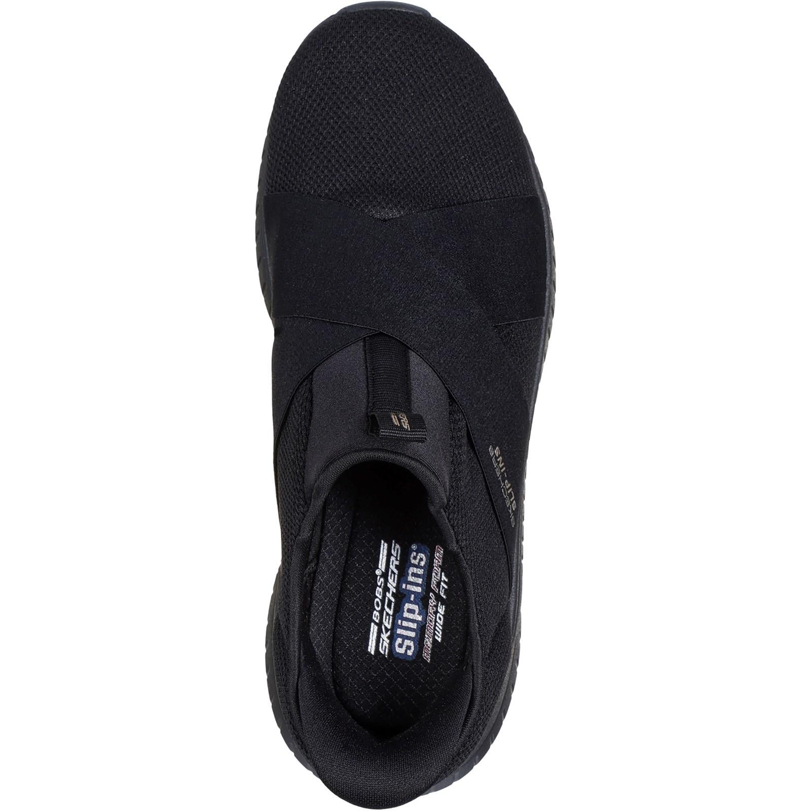 Women's Wide Fit Skechers 117505 Slip-ins Bobs Sport Squad Chaos Trainers