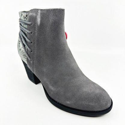Skechers Homestead Wild Wraps Charcoal Womens Snake Skin Ankle Bootie