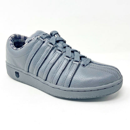 K-Swiss Mens Classic LXP Charcoal Black Tartan Casual Sneakers 01012048