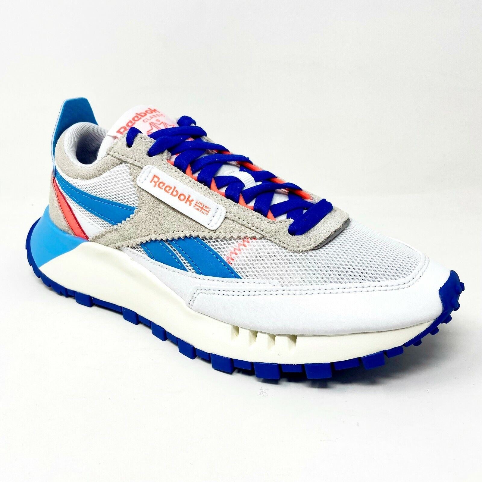 Reebok Classic Leather Legacy White Court Blue Mens Running Sneakers FY7750