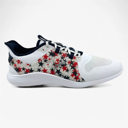PUMA Ignite Fasten8 USA White High Risk Red Mens Waterproof Golf Shoes
