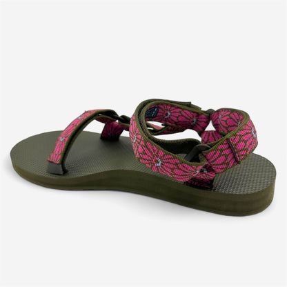Teva Original Universal Pink Brown Womens Sandal Slip-On