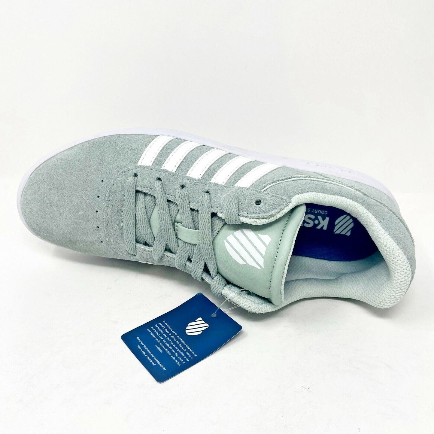K-Swiss Court Cheswick Suede Green White Womens Size 8.5 Sneaker 95676 350