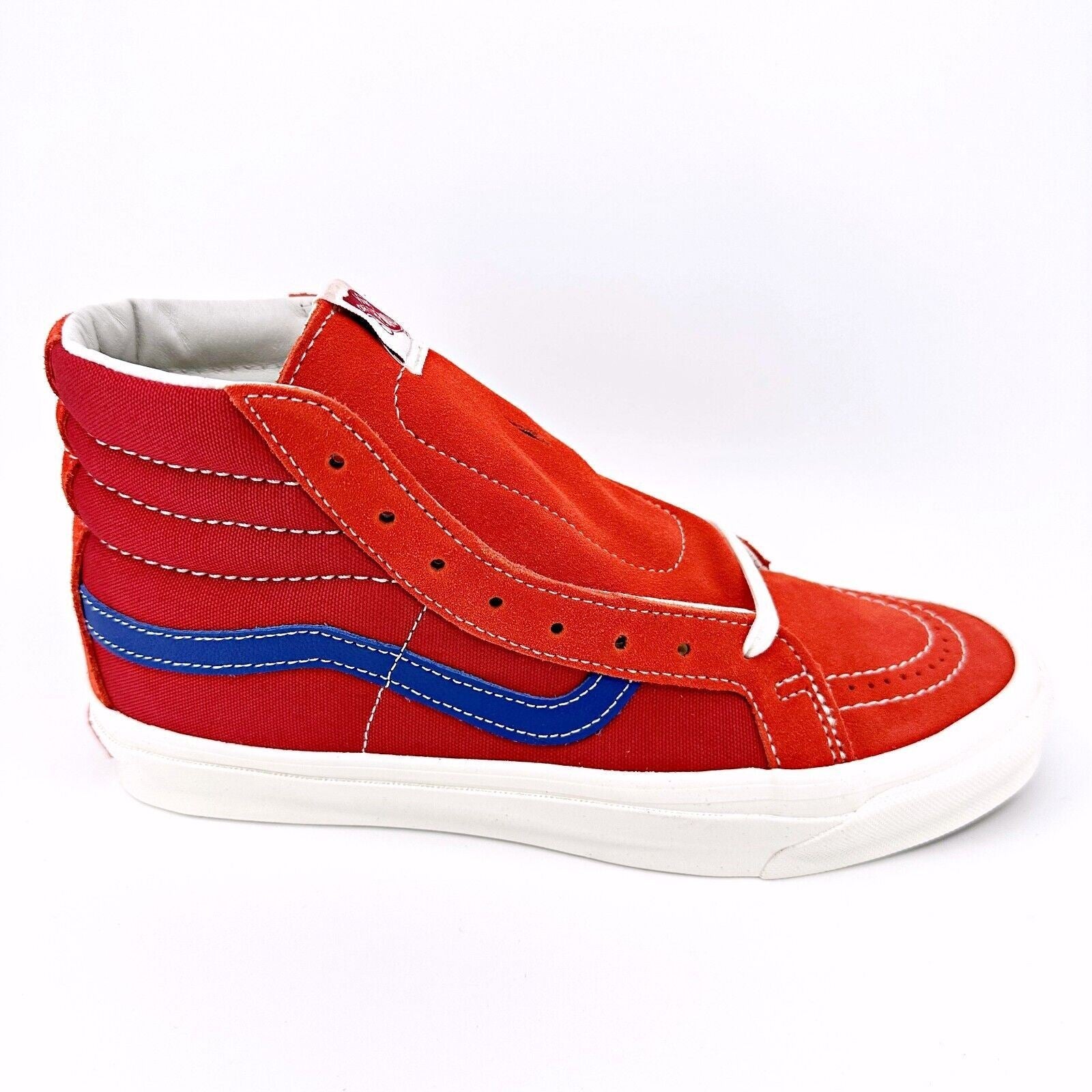 Vans Vault OG Sk8 Hi LX (Suede Canvas) Grenadine Pompeian Red Mens Casual Shoes
