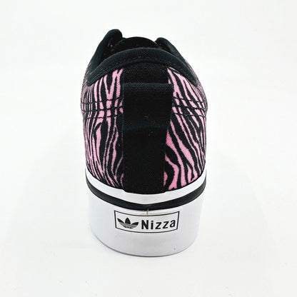Adidas Originals Nizza Platform Black Yellow Pink Zebra Womens Sneakers IE9626