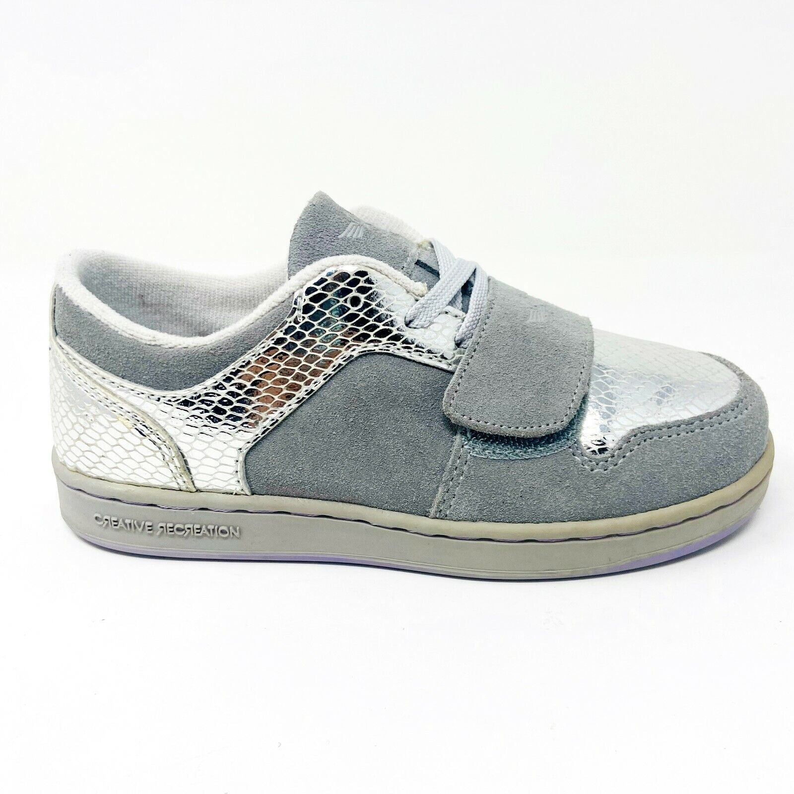 Creative Recreation Cesario Lo Lavender Metallic Silver Grey Kids Sneakers