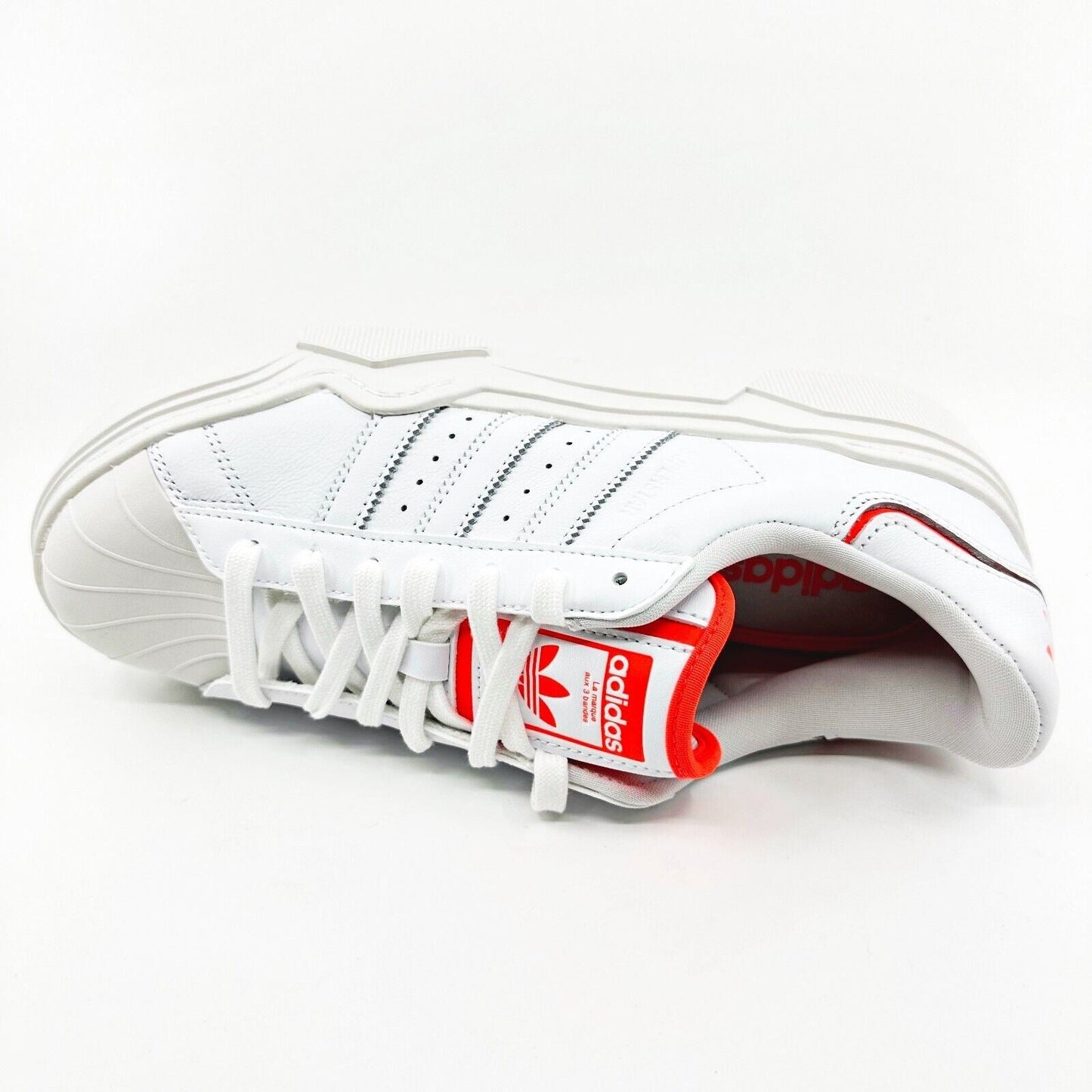Adidas Originals Superstar Bonega 2B White Red Womens Leather Sneakers IG2395