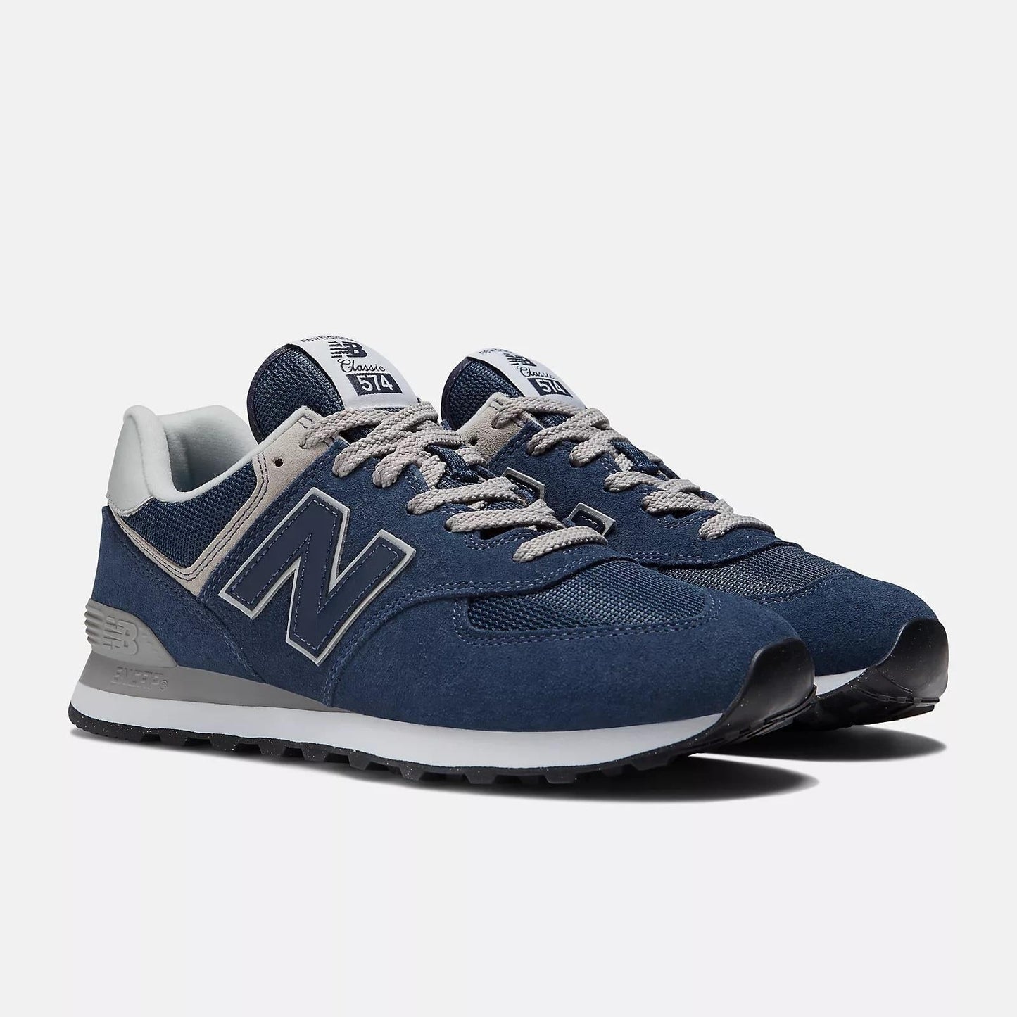 Women's Wide Fit New Balance ML574EVN Walking/Running Trainers - Exclusive - Navy ENCAP