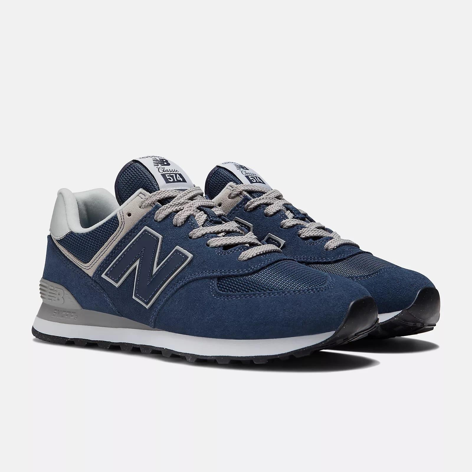Women's Wide Fit New Balance ML574EVN Walking/Running Trainers - Exclusive - Navy ENCAP