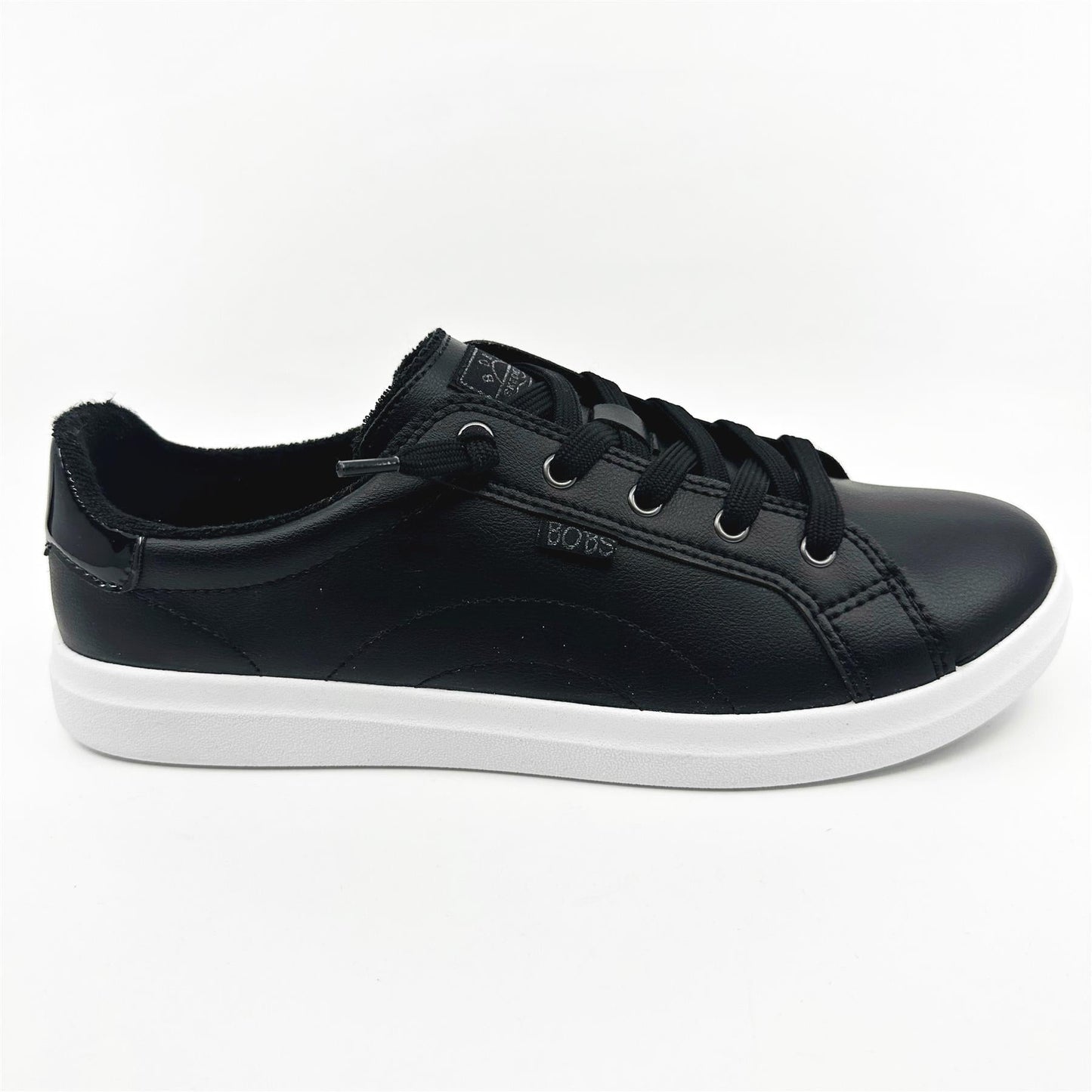 Skechers Bobs D'Vine Instant Delight Black Womens Wide Slip On Sneakers