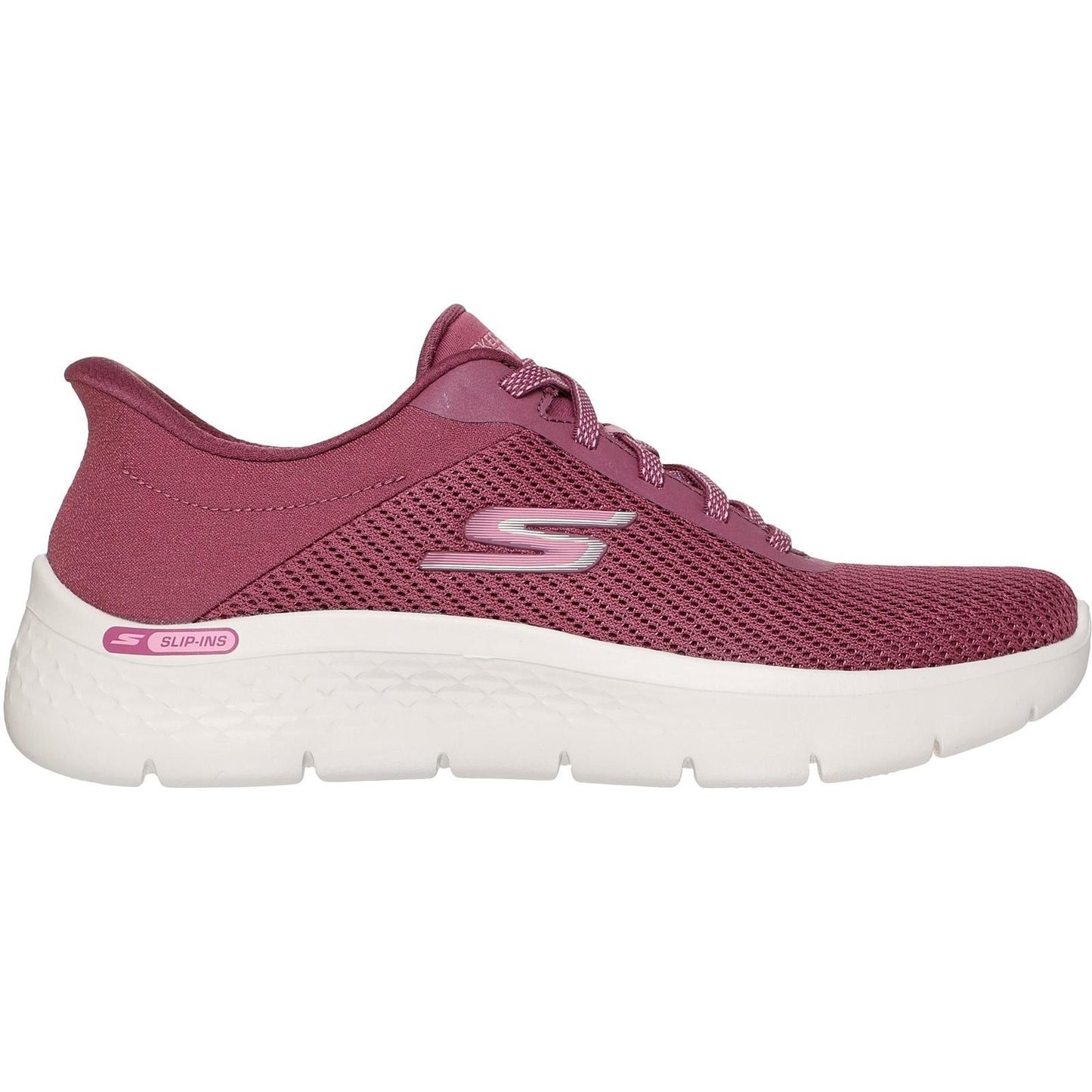 Women's Wide Fit Skechers 125516 Slip-ins Go Walk Flex Carla Trainers