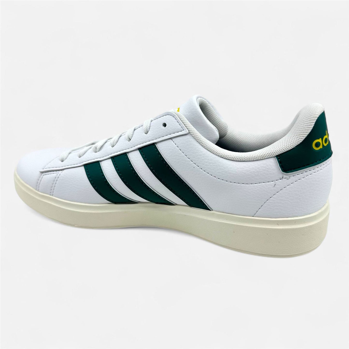 Adidas Grand Court 2.0 Cloud White Collegiate Green Mens Athletic Sneaker
