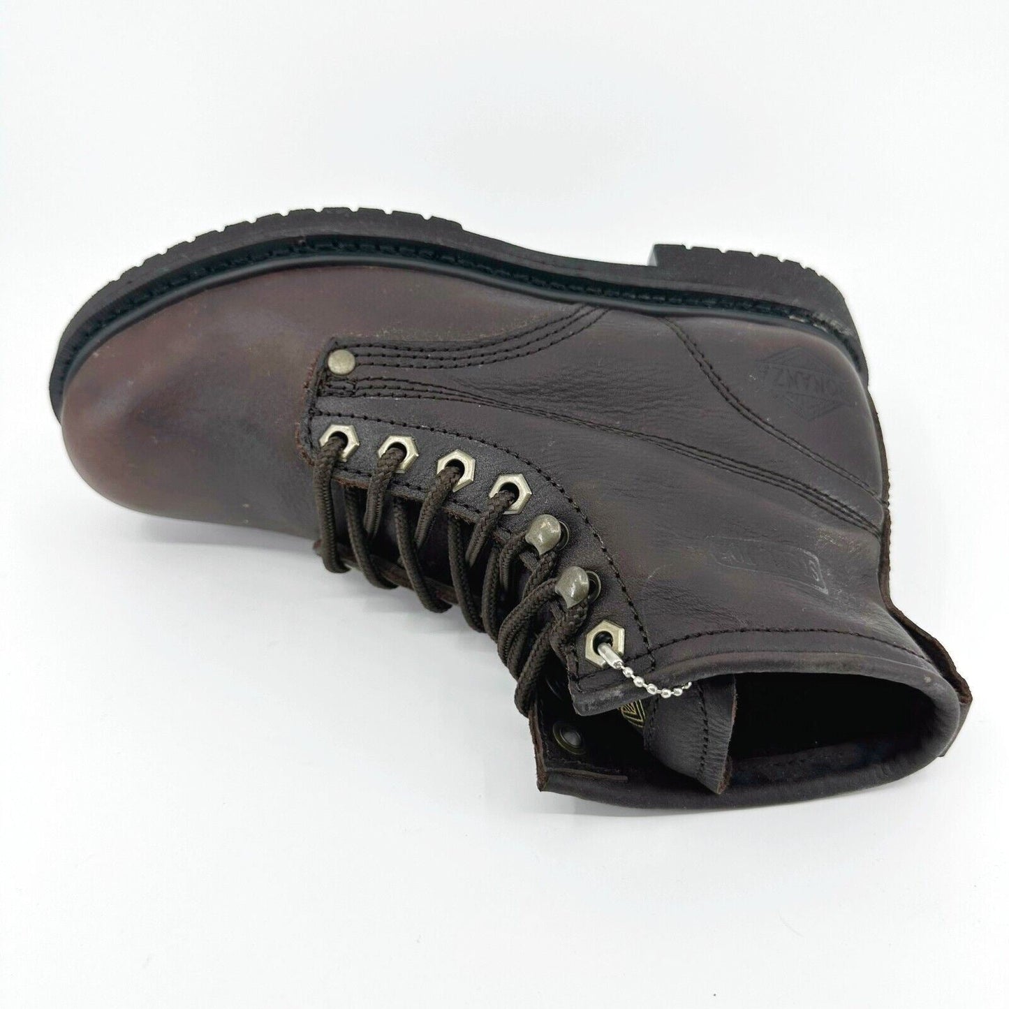 Bonanza 6" Round Steel Toe Brown Mens Leather Waterproof Work Boots