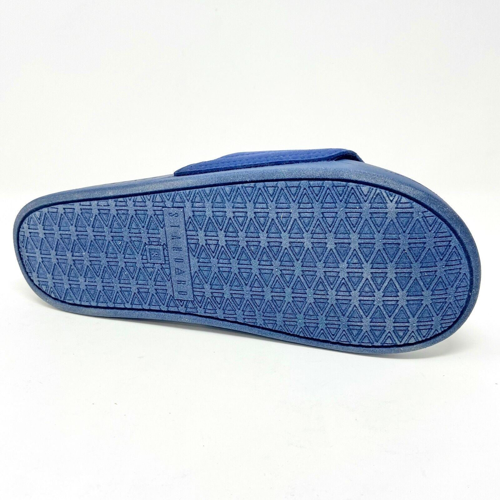 STNDRD Standard Los Angeles Monaco Suede Navy Blue Womens Slide Sandals