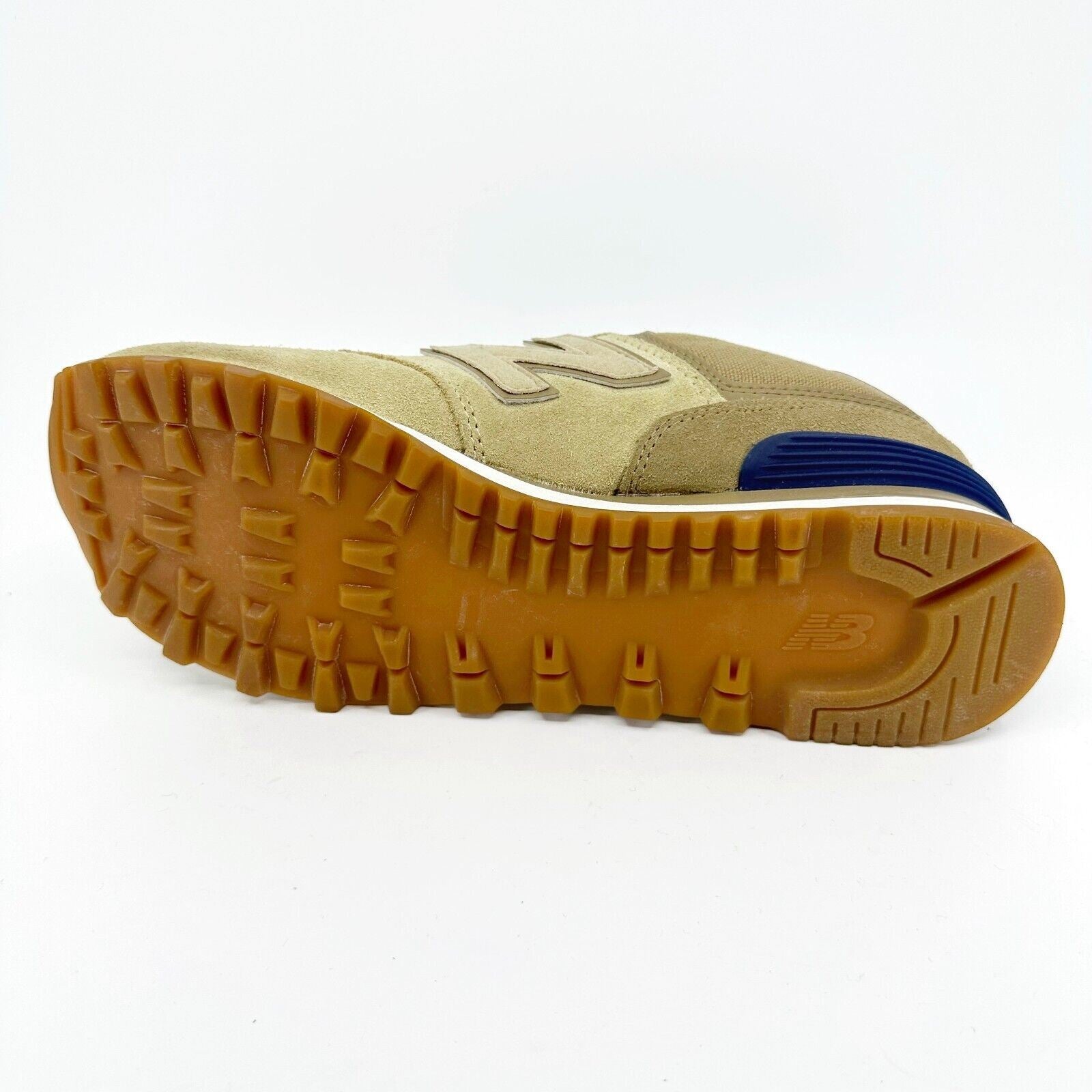 New Balance 574 Classics Collegiate Linseed Beige Suede Mens Sneakers ML574NED