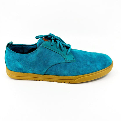 Clae Ellington Suede Teal Blue Gum Mens Size 7 Premium Sneakers