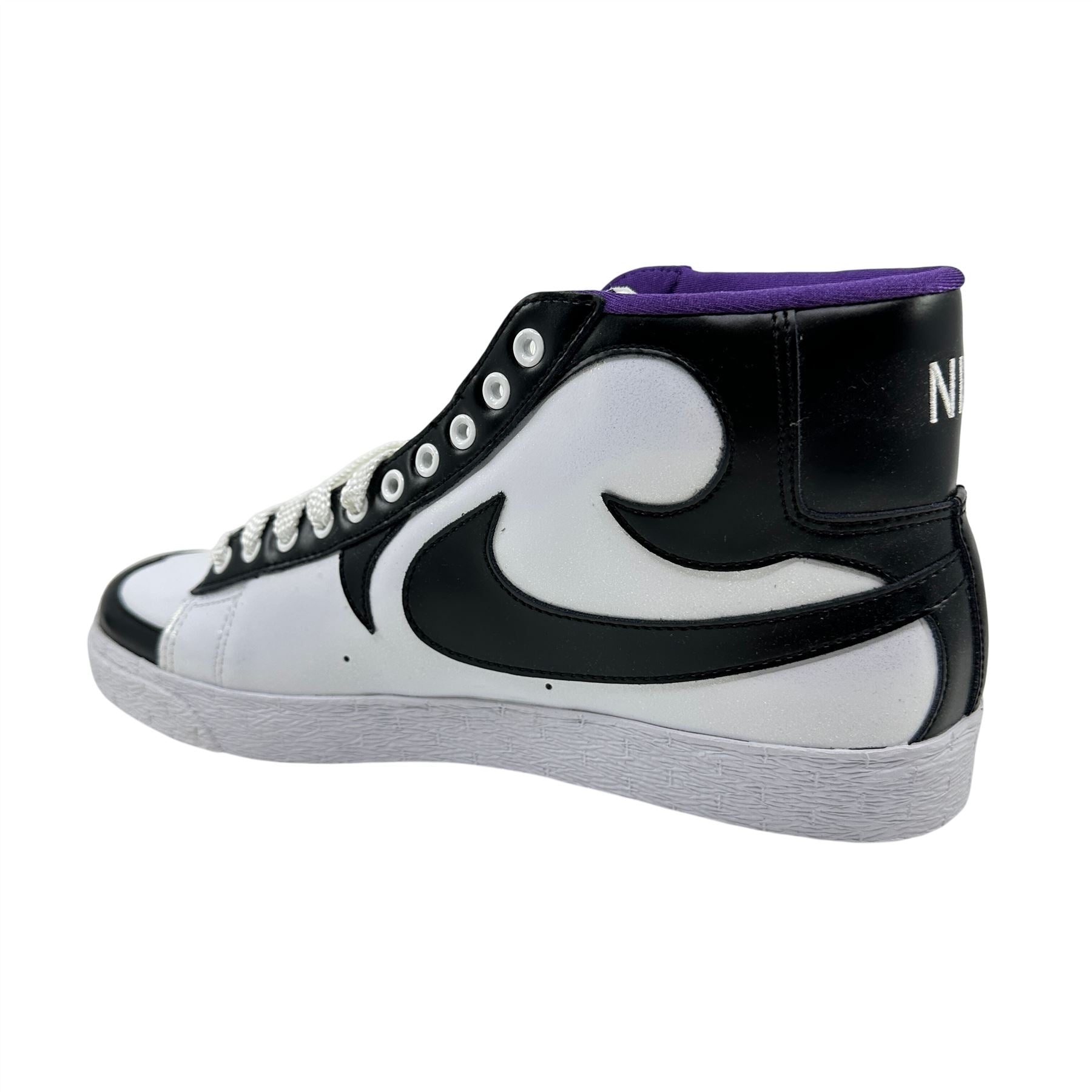 Nike Blazer High White Black Purple Mens Athletic Sneaker
