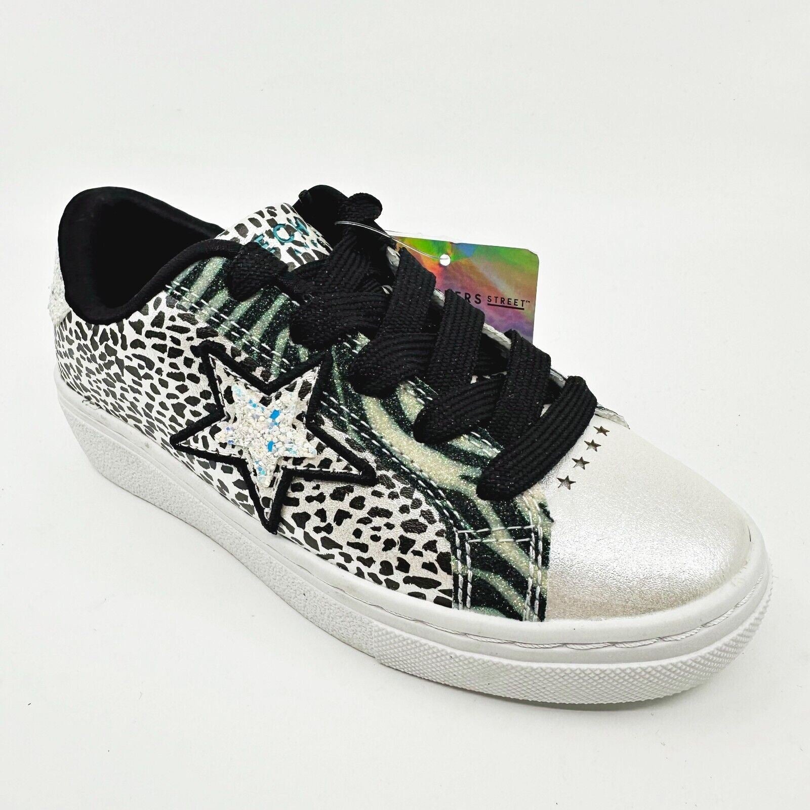 Skechers Goldie Leopard Remix White Leopard Kids Girls Size 12 Sneakers
