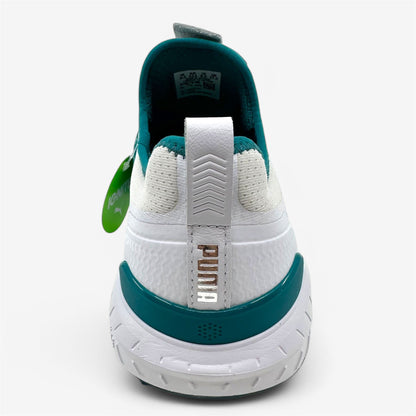 PUMA Ignite Articulate Disc White Silver Green Lagoon Mens Size 9.5 Golf Shoes