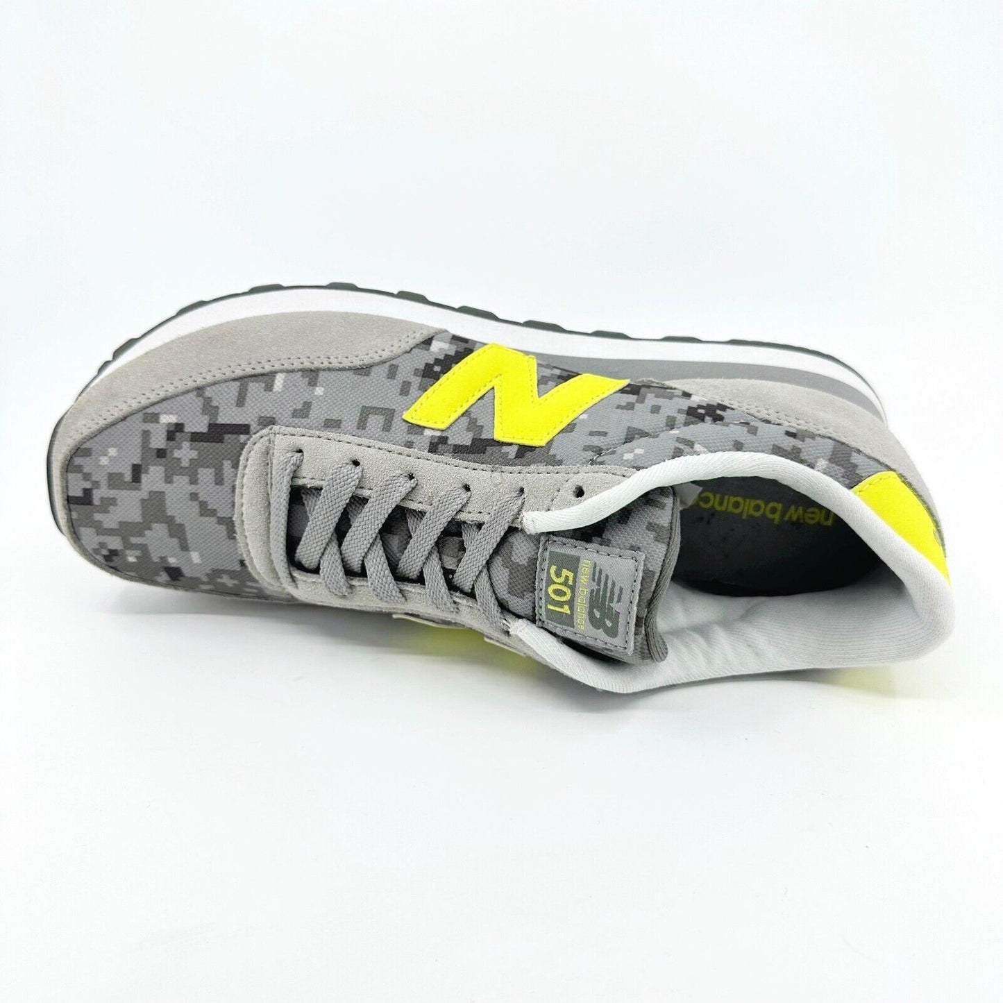 New Balance 501 Classics Retro Gray Lime Suede Mens Sneakers ML501TCA
