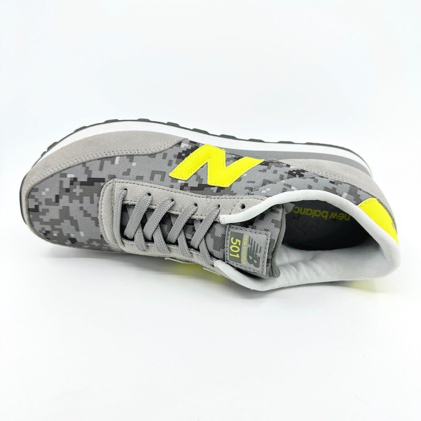 New Balance 501 Classics Retro Gray Lime Suede Mens Sneakers ML501TCA